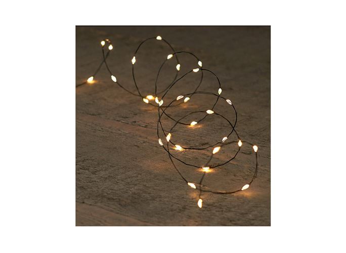 Led Lichterkette B O T Wire Schwarzdraht 40l 2m Warmweiss Fur Innen Mauk Gartenwelt