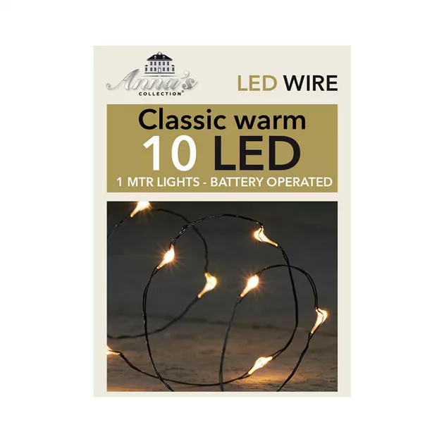 LED Lichterkette B.O. Schwarzdraht 10L / 1M warmweiß für Innen - Mauk  Gartenwelt