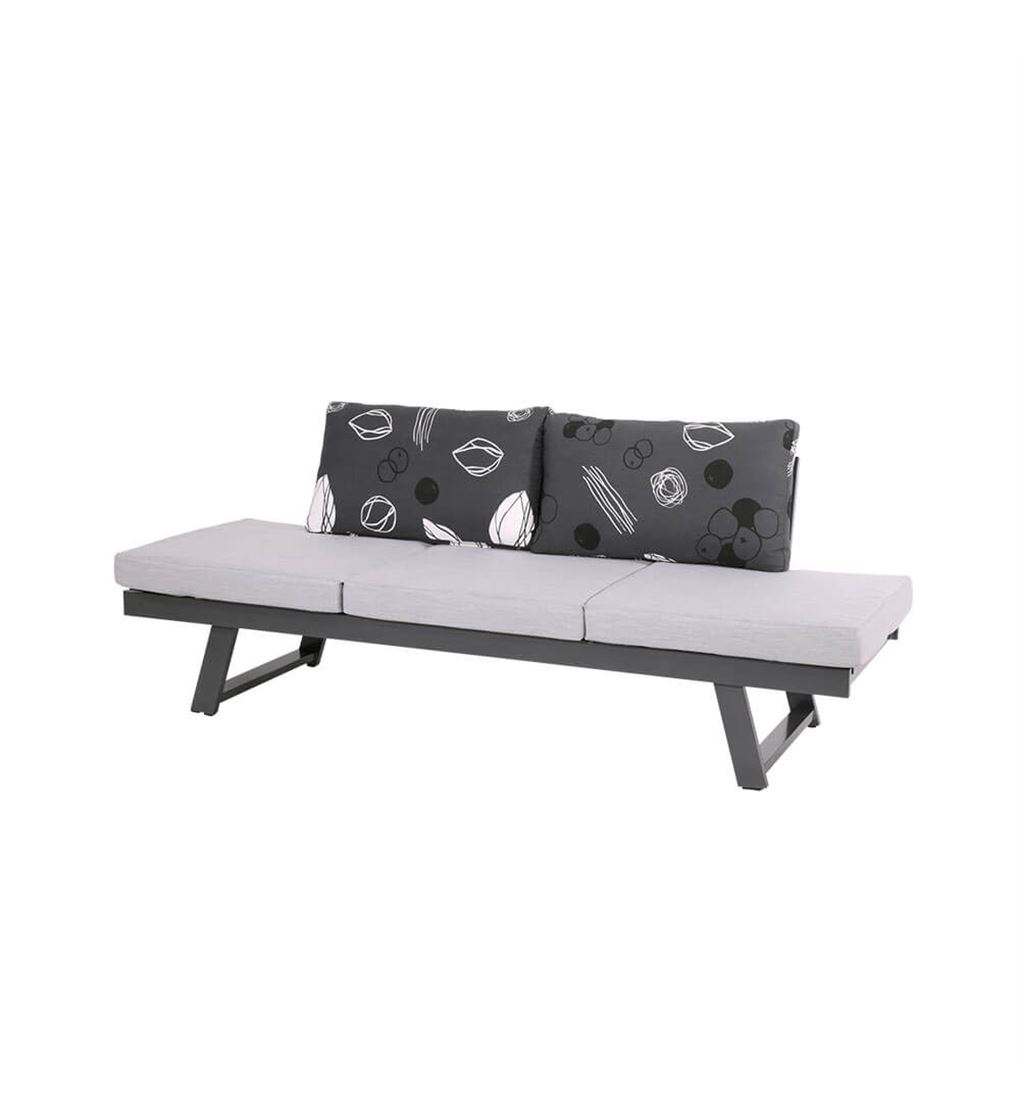 Lesli Living Garten Loungebank Rimy Negro, Aluminium